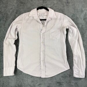 Frank & Eileen Barry Shirt Womens XSmall White‎ Geometric Print Button Up Cotton